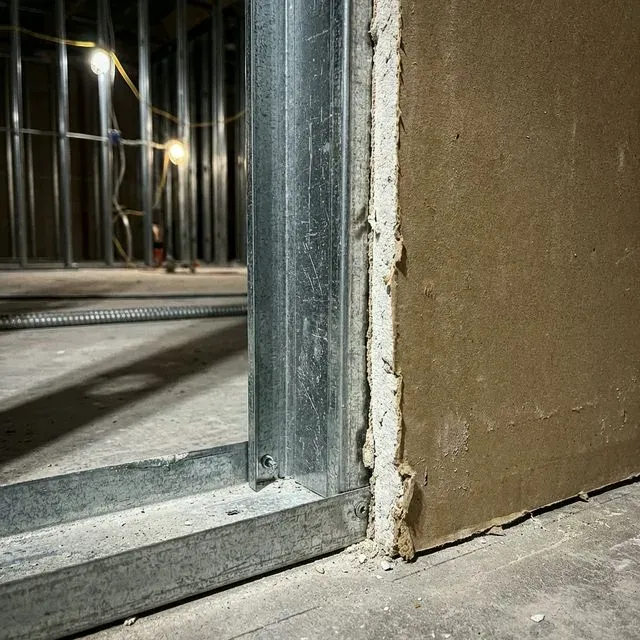 Commercial Drywall Services process close-up
